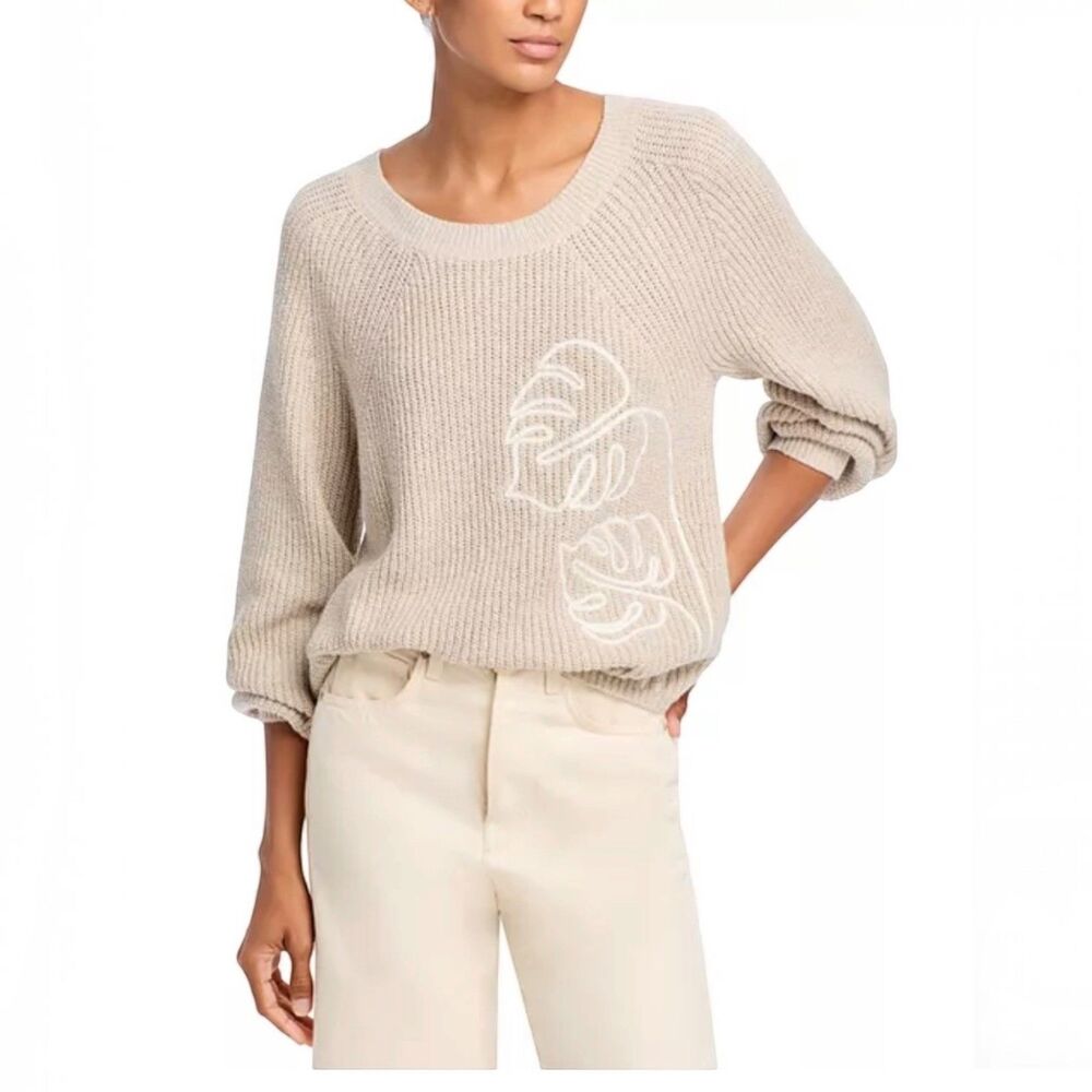 Tommy Bahama Womens XL Breezy Beach Crewneck Sweater Minimalist Slouchy Relaxed